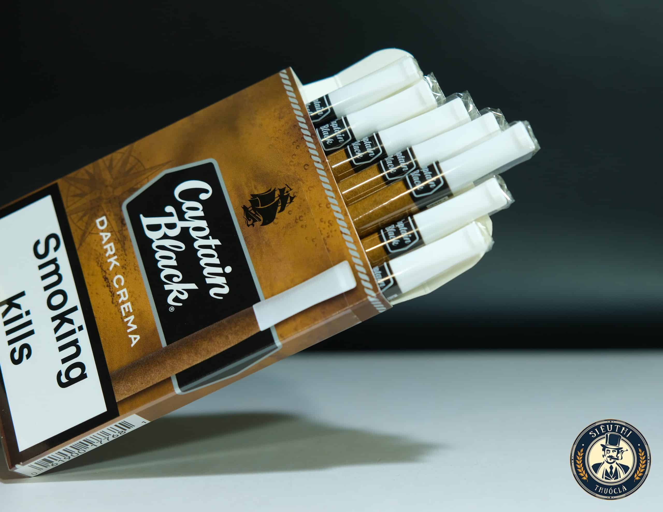 XÌ GÀ CAPTAIN BLACK DARK CREMA 8 ĐIẾU - Ảnh 4