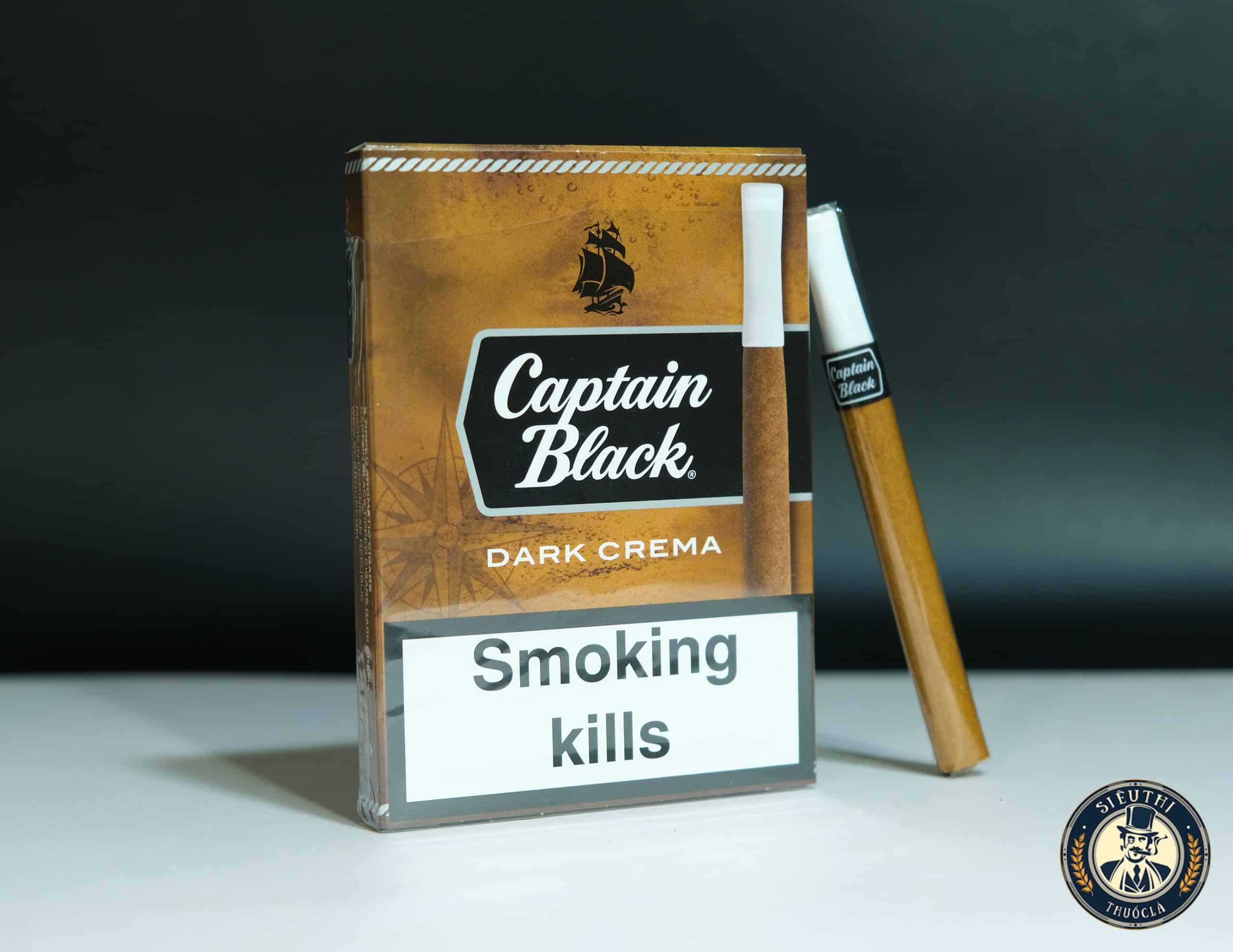 XÌ GÀ CAPTAIN BLACK DARK CREMA 8 ĐIẾU - Ảnh 3